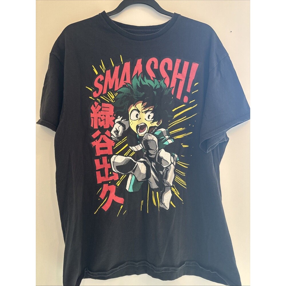 My Hero Academia Smaassh! Graphic T-Shirt Black Size XL